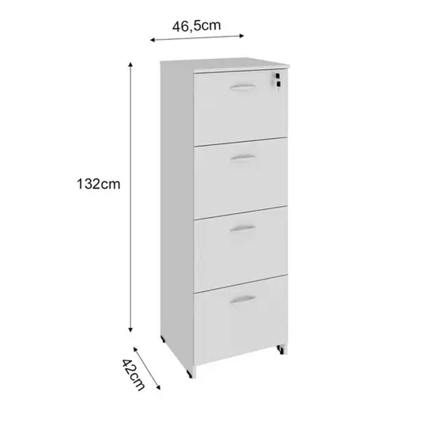 ARMÁRIO ARQUIVO PARA ESCRITÓRIO COM 4 GAVETAS