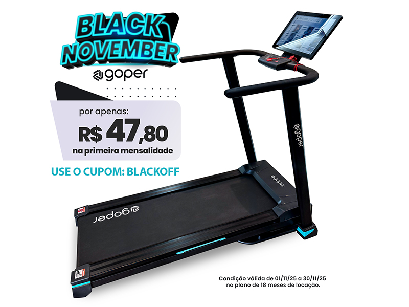 Esteira com tela 15.4" - Goper Run Personal Touch -  Até 16km/h