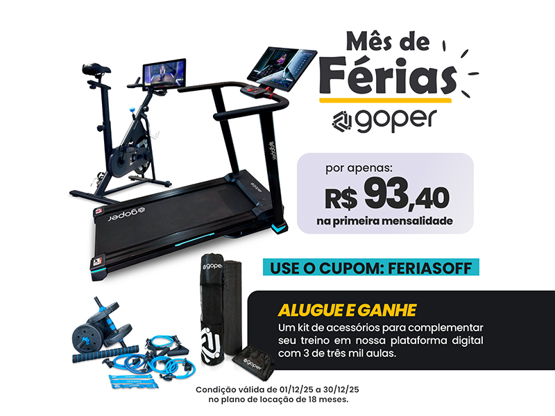 Kit Pro - Esteira Goper Run Personal Touch com Tela de 21" + Goper Smart Bike com Tela de 21"