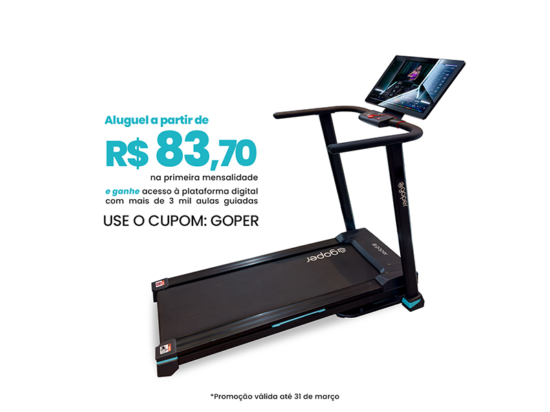 Esteira com tela 21.5" -  Goper Run Personal Touch - Até 16km/h