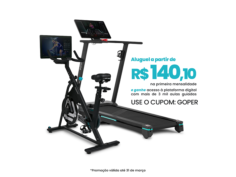 Kit Pro - Esteira Goper Run Personal Touch com Tela de 21" + Goper Smart Bike com Tela de 21"