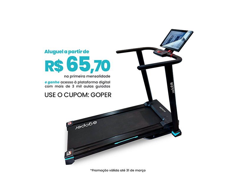 Esteira com tela 15.4" - Goper Run Personal Touch -  Até 16km/h