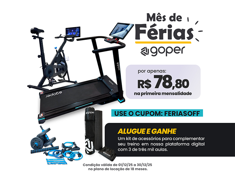 Kit Plus - Esteira Goper Run Personal Touch com Tela de 15" + Goper Smart Bike com Tela de 15"