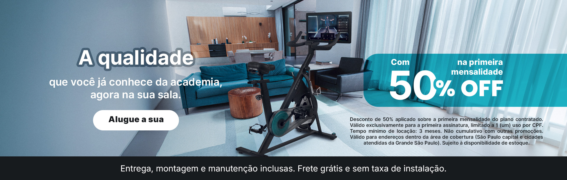 50% Off primeira mensalidade