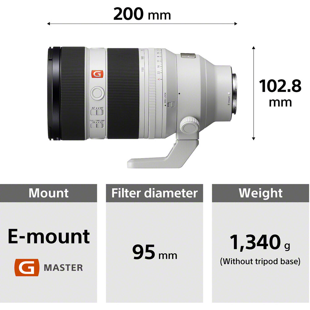 Lente Sony FE 50-150mm f/2 GM