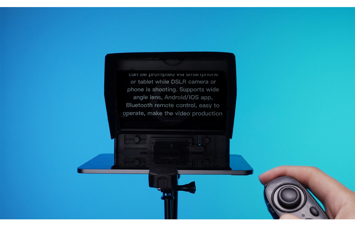 Teleprompter Feelworld TP10 com Tablet Samsung 10.4" e Tripé