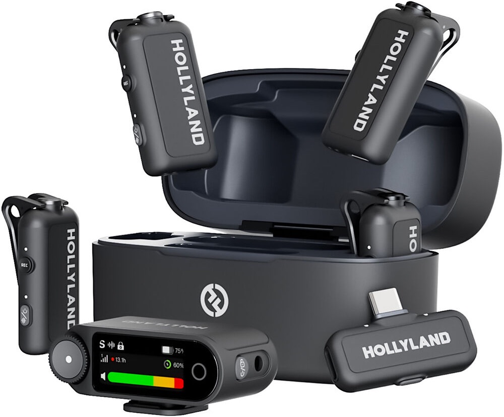 Hollyland LARK MAX 2 (4RX) Sistema de Microfones sem Fio Quádruplo