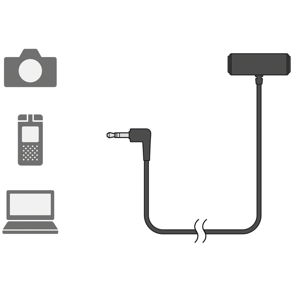 Microfone de Lapela Estéreo Compacto Sony ECM-LV1 com conector P2 TRS