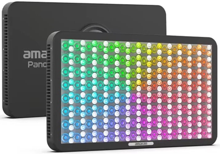 Painel de LED Amaran Pano 60c RGBWW com Fonte, Softbox e Grid 01