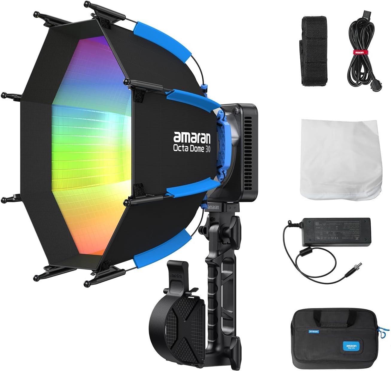 Kit LED Amaran Ray 120c RGB com Softbox e Tripé 01