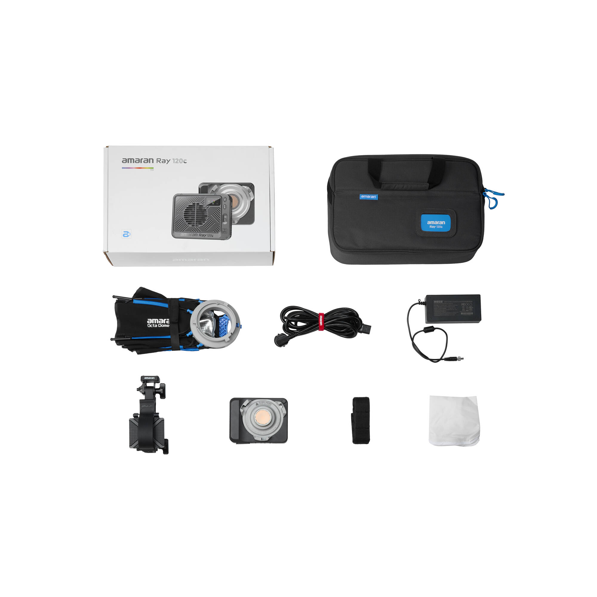 Kit LED Amaran Ray 120c RGB com Softbox e Tripé 05