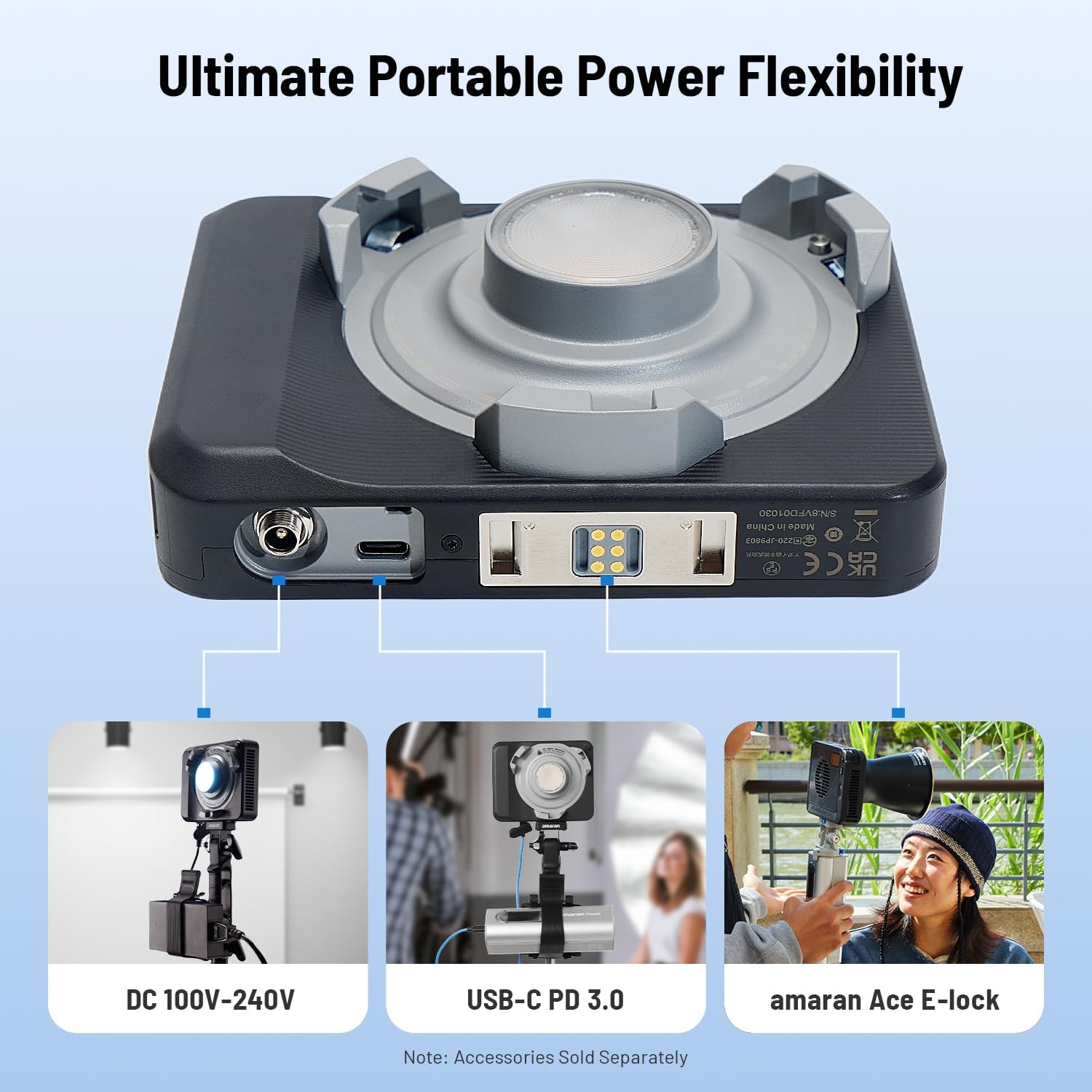 Kit LED Amaran Ray 120c RGB com Softbox e Tripé 17