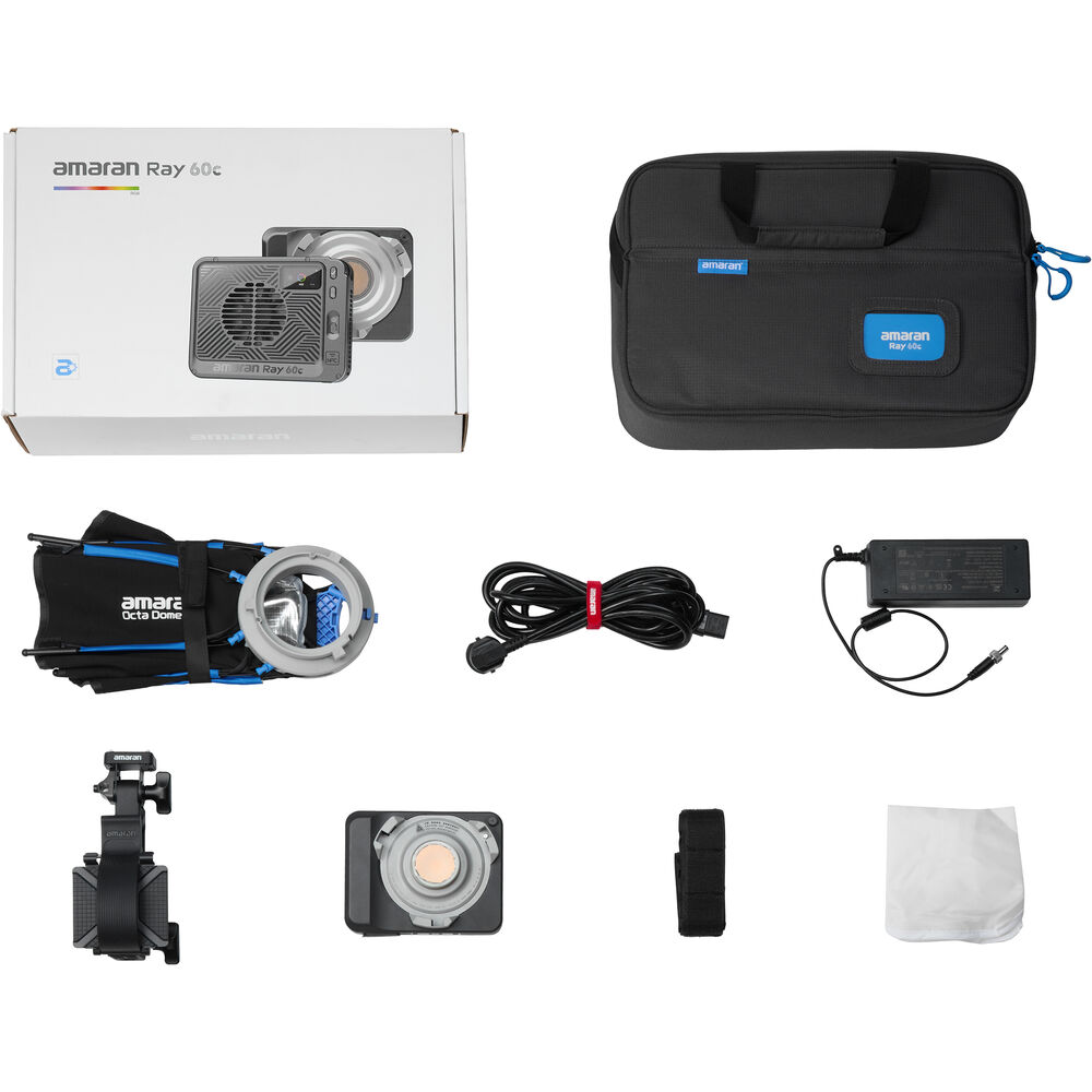 Kit LED Amaran Ray 60c RGB com Softbox e Tripé 04