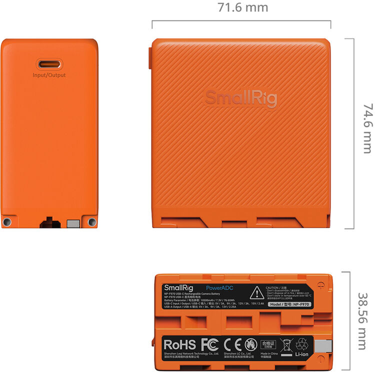 Bateria SmallRig L-Series/NP-F970 USB-C 10.500mAh 04