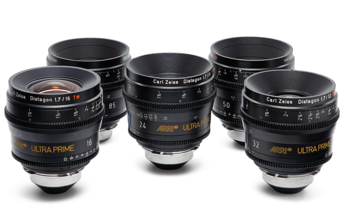 Kit 5 Lentes ARRI Zeiss Ultra Prime 16, 24, 32, 50, 85mm T1.9 S35 (PL-Mount) Lens Set 01