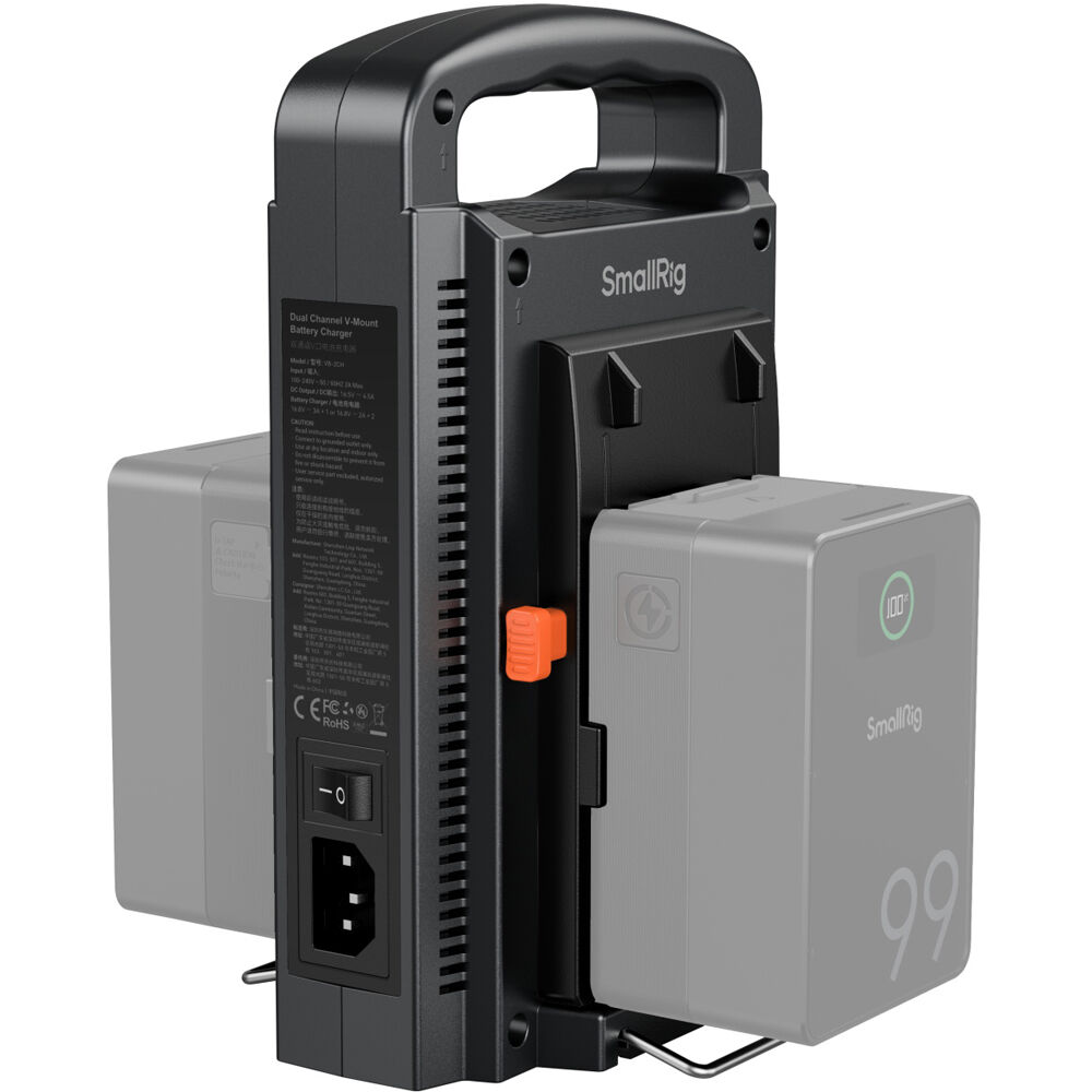 Carregador SmallRig V-Mount Dual Channel Bivolt Automático 02