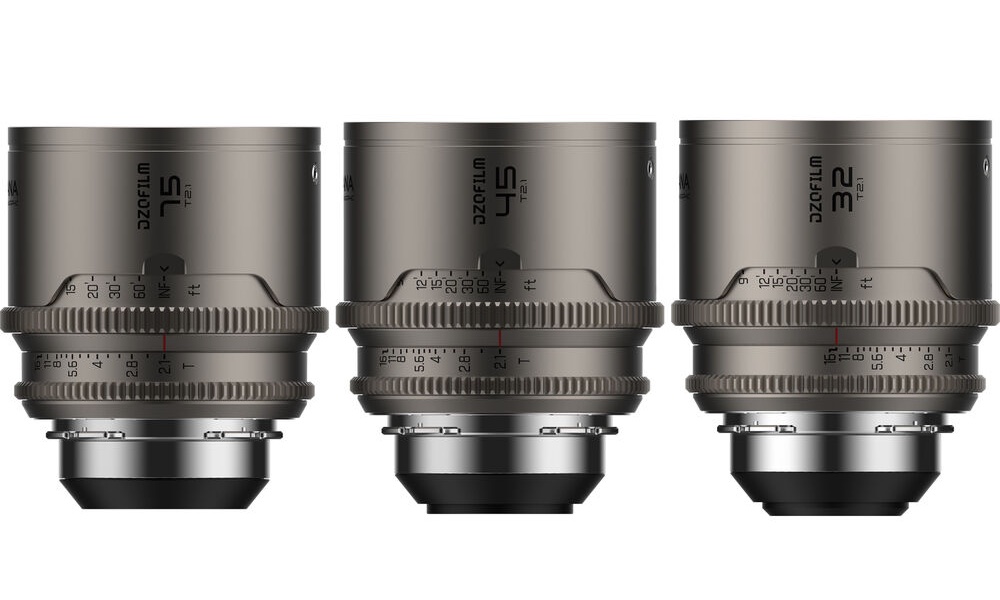 Kit de 3 Lentes Anamórficas 1.5x DZOFilm Arcana 32, 45 e 75mm T2.1 FF (PL) 01
