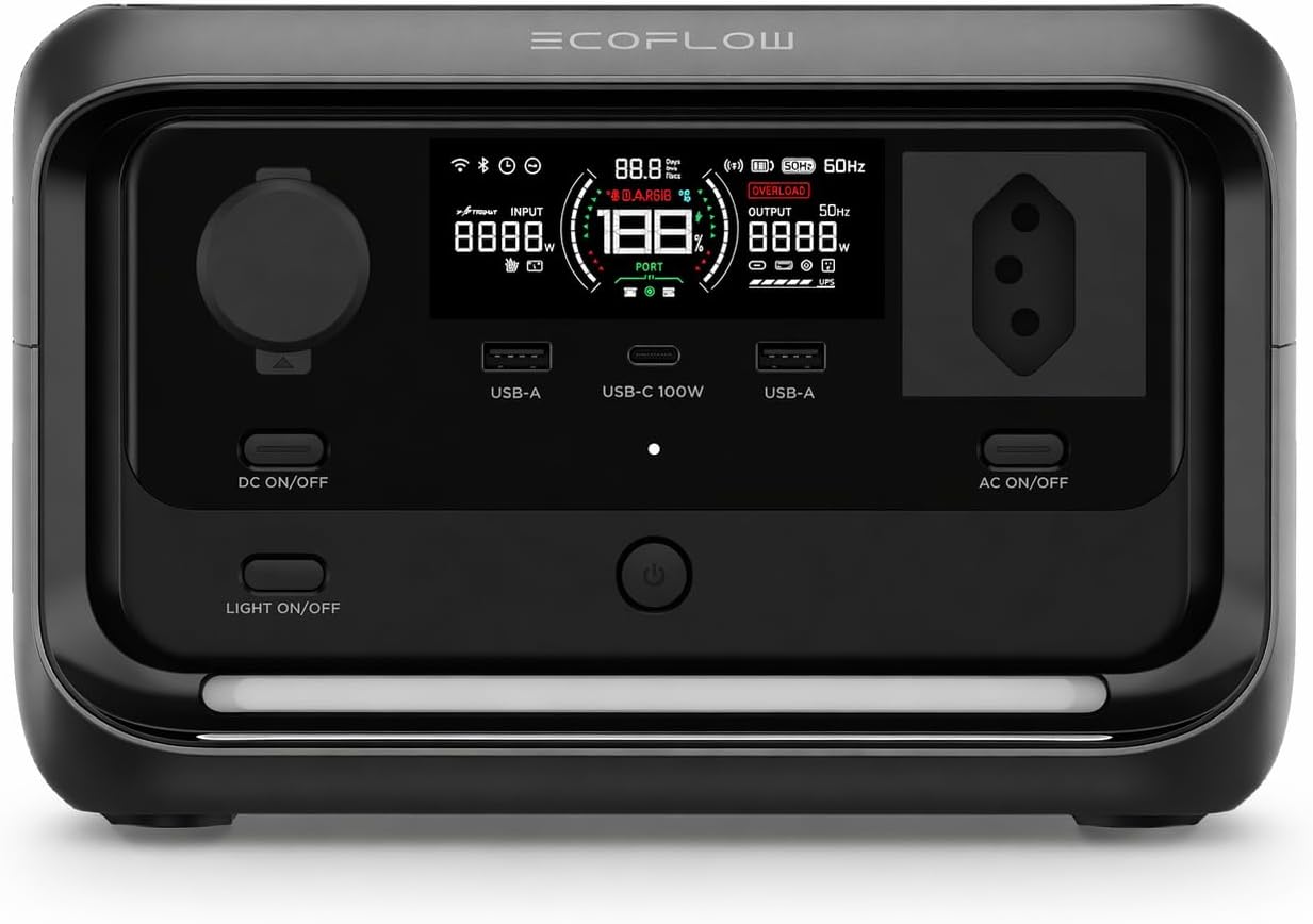 Estação de Energia Portátil EcoFlow River 3 Plus 286Wh (Saída 127V) 01