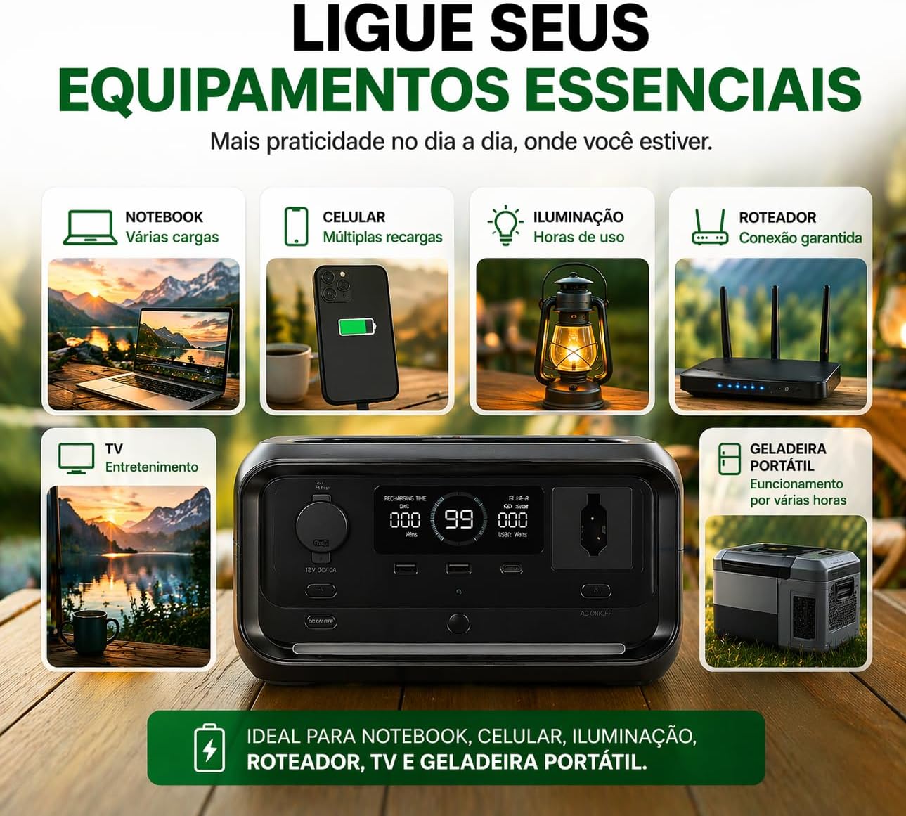 Estação de Energia Portátil EcoFlow River 3 Plus 286Wh (Saída 127V) 05