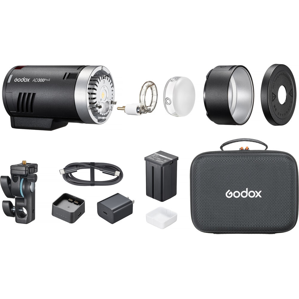 Flash Externo Godox AD300Pro II com Bateria e Carregador 02 Flash Externo Godox AD300Pro II com Bateria e Carregador 02