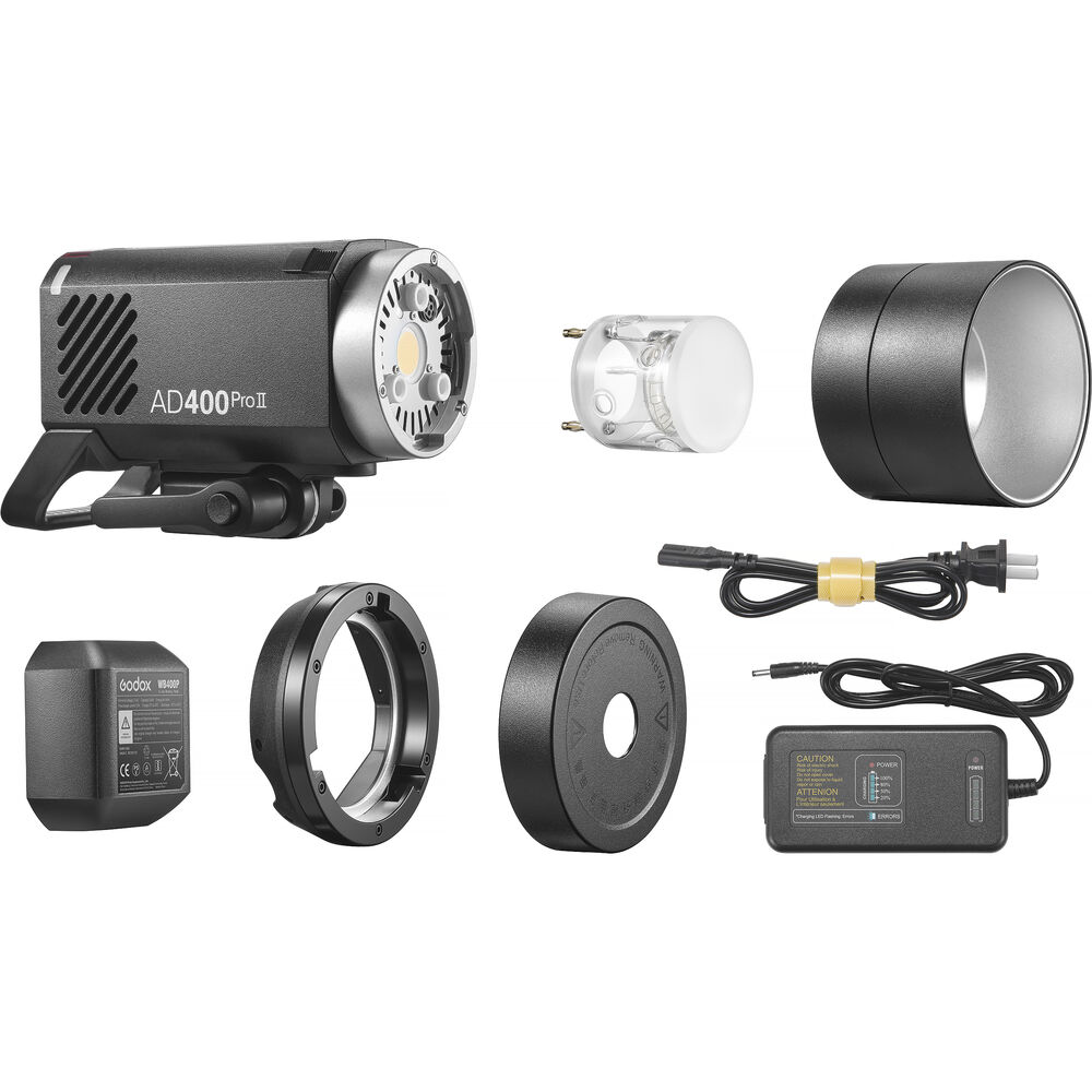 Flash Externo Godox AD400Pro II TTL com Bateria e Carregador 16