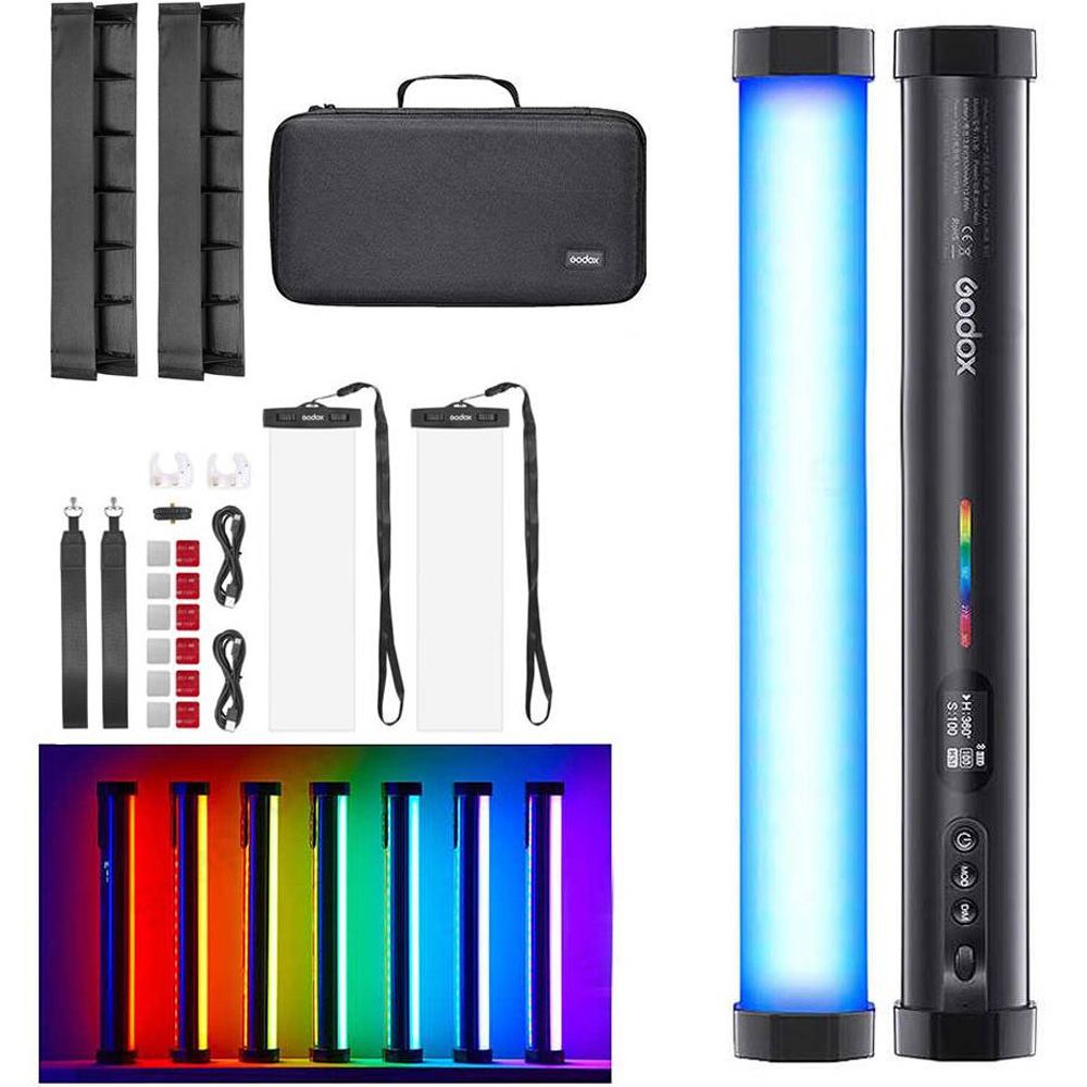 Kit 2x Godox TL30 Tubo de Luz de LED RGB com Bateria Interna 02