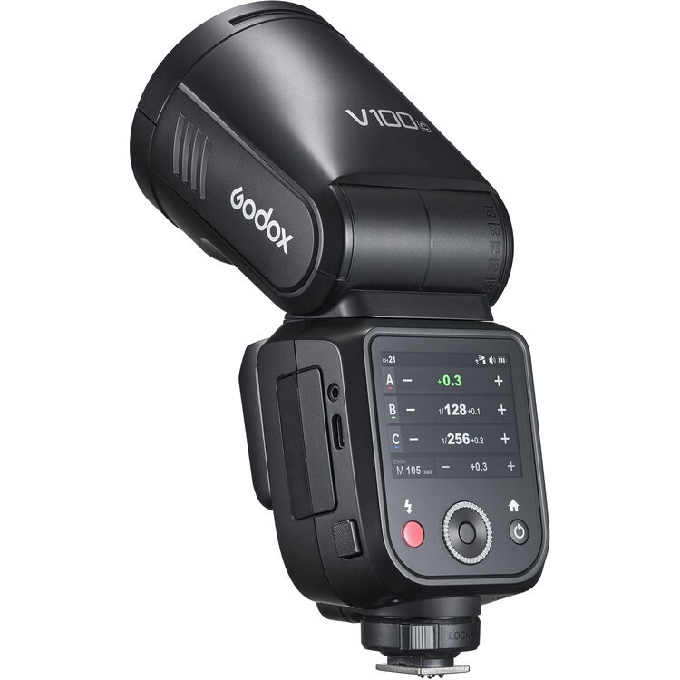 Flash à Bateria Godox V100 C para Câmeras Canon 04