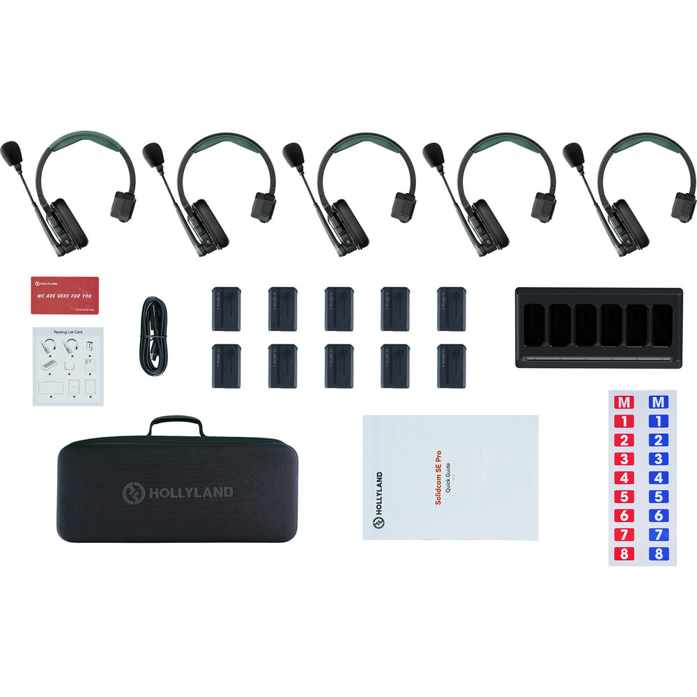 Hollyland Solidcom SE Pro 5S Sistema Intercom Wireless com 5 Headsets (1,9 GHz) 03