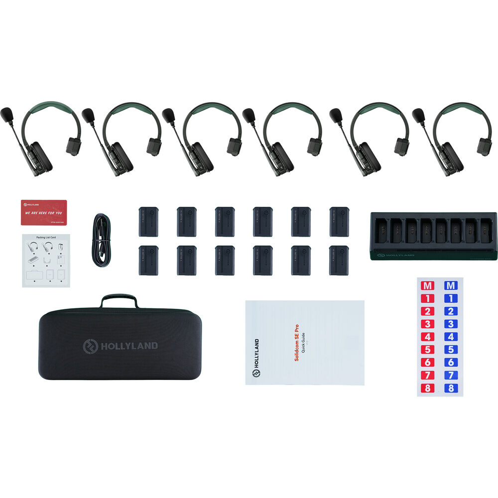 Hollyland Solidcom SE Pro 6S Sistema Intercom Wireless com 6 Headsets (1,9 GHz) 03