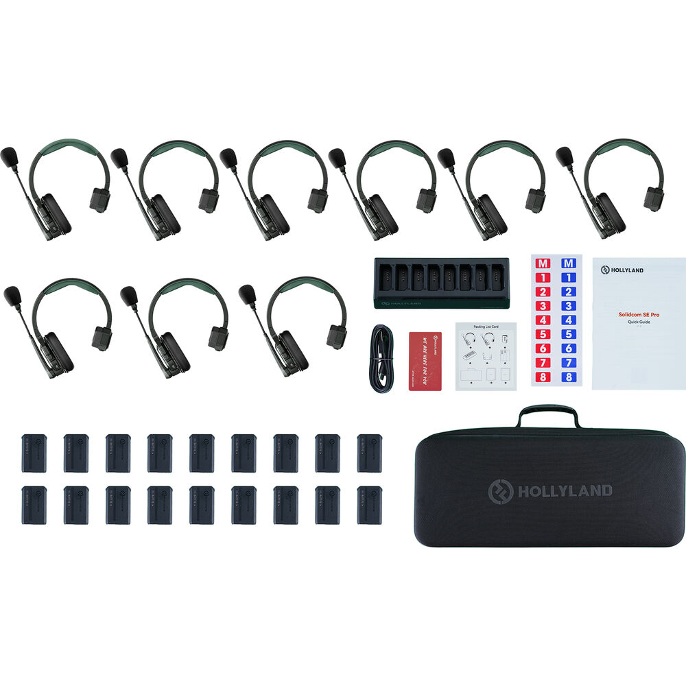 Hollyland Solidcom SE Pro 9S Sistema Intercom Wireless com 9 Headsets (1,9 GHz) 03