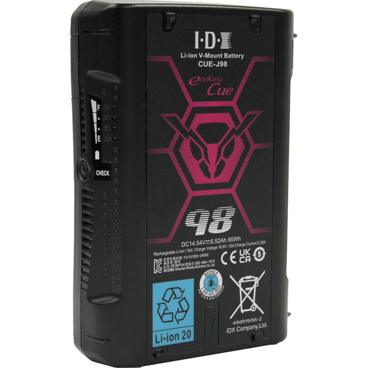 Bateria V-Mount IDX CUE-J98 95Wh 10.7A com Carregador 03