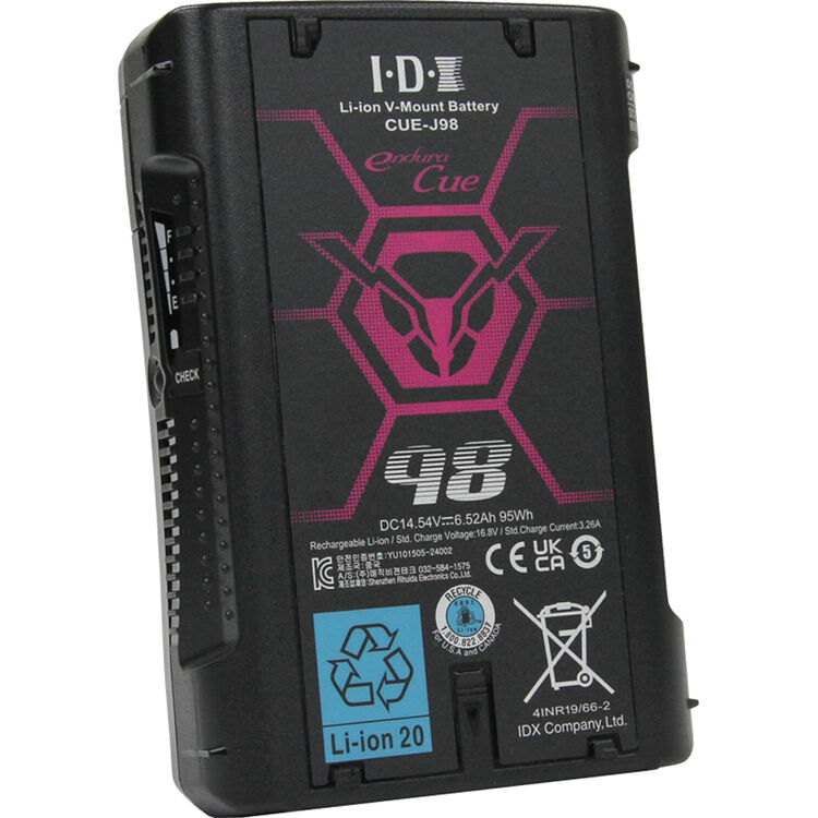 Bateria V-Mount IDX CUE-J98 95Wh 10.7A com Carregador 04