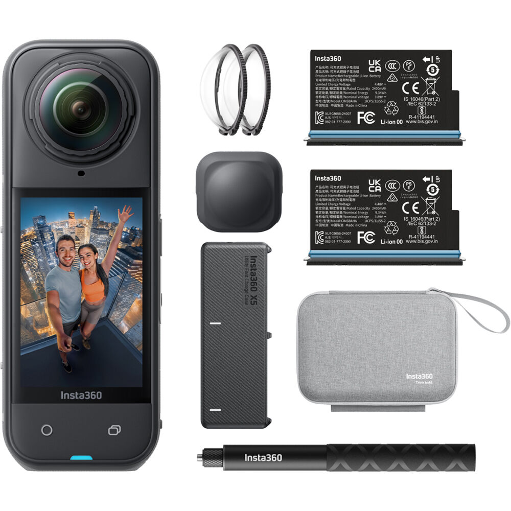 Câmera Insta360 X5 Essentials Bundle com Cartão de 128GB 02