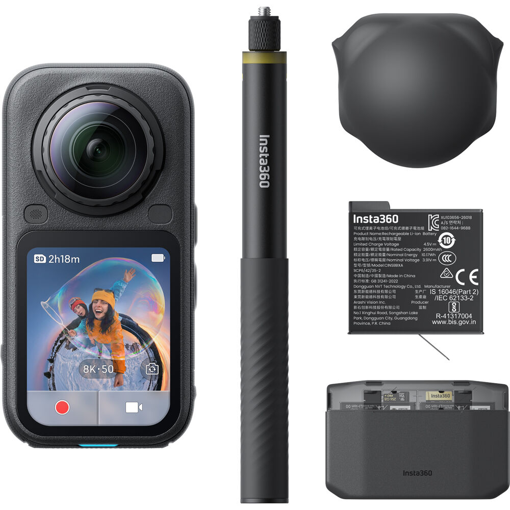 Câmera Insta360 X6 Essentials Bundle com Cartão de 128GB 01
