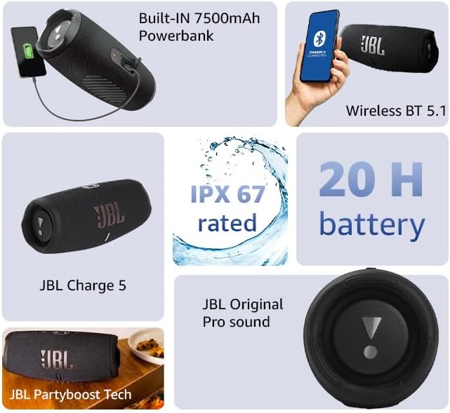 JBL Charge 5 Caixa de Som Portátil Bluetooth 03