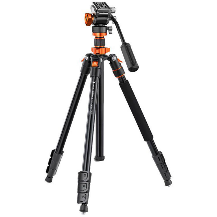 Tripé K&F Concept K234A7 com Cabeça Fluida de Vídeo FH-03 02