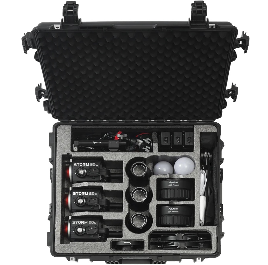 Kit 3x LED Aputure STORM 80c BLAIR-CG com Acessórios 02