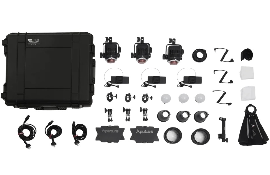 Kit 3x LED Aputure STORM 80c BLAIR-CG com Acessórios 03