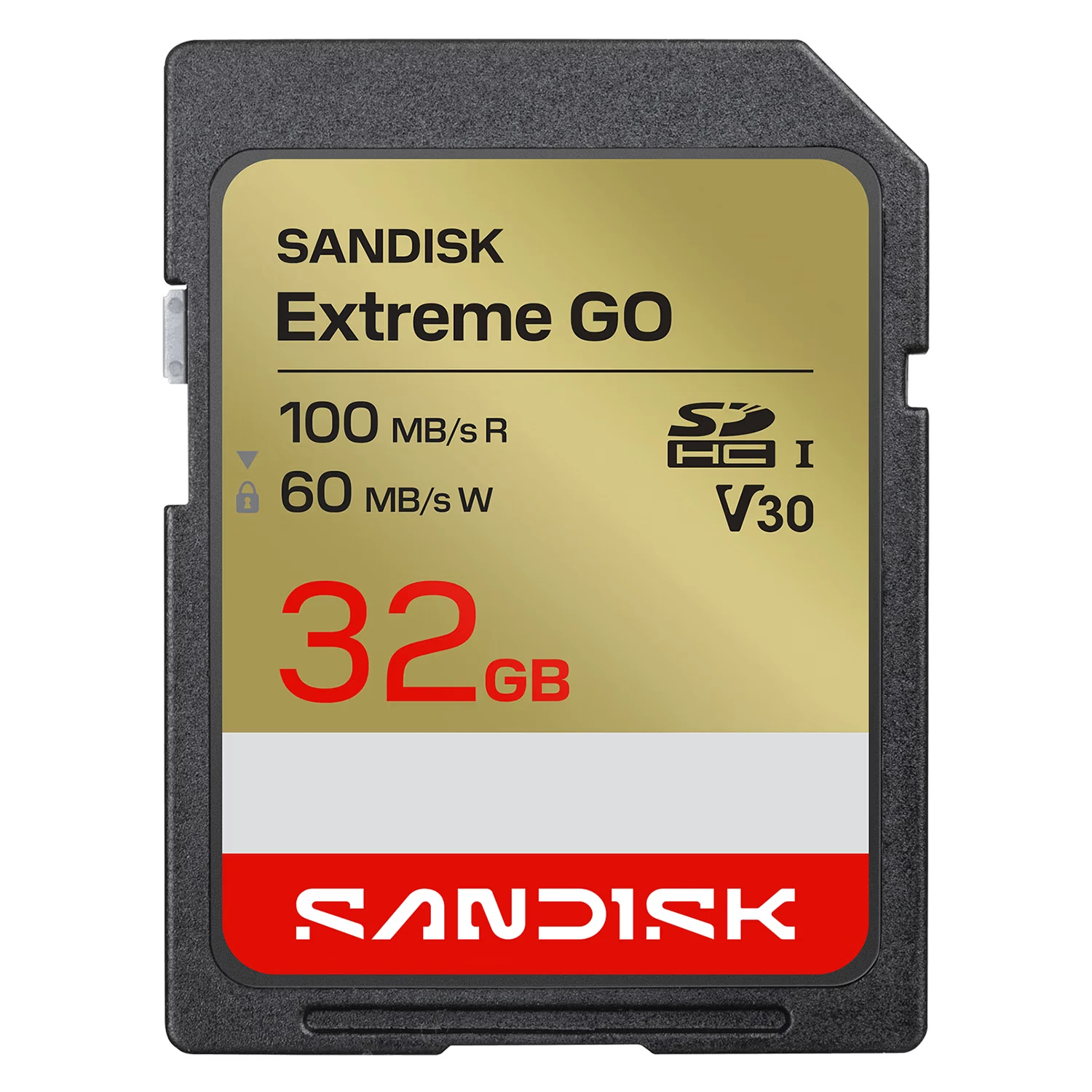 Cartão de Memória SDHC SanDisk Extreme GO 32GB 60-100MB/s V30 U3 01