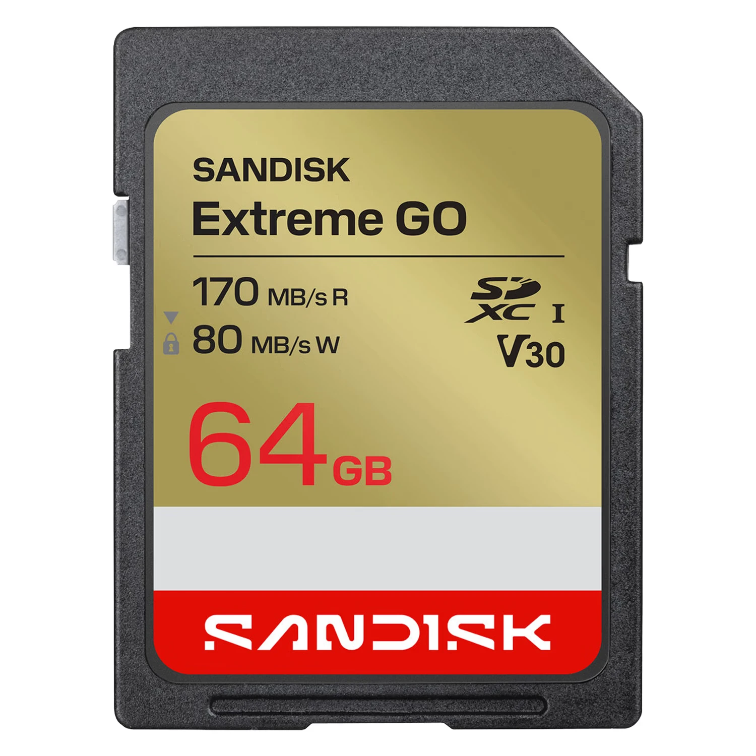 Cartão de Memória SDXC SanDisk Extreme GO 64GB 80-170MB/s V30 01 Cartão de Memória SDXC SanDisk Extreme GO 64GB 80-170MB/s V30 01