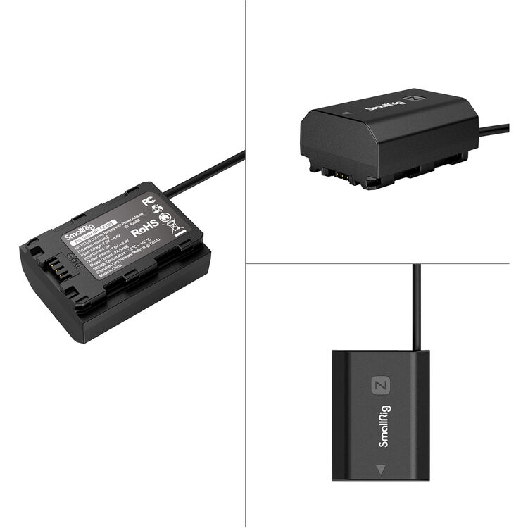 Kit SmallRig 4268B Dummy Battery Sony NP-FZ100 com Adaptador AC 03