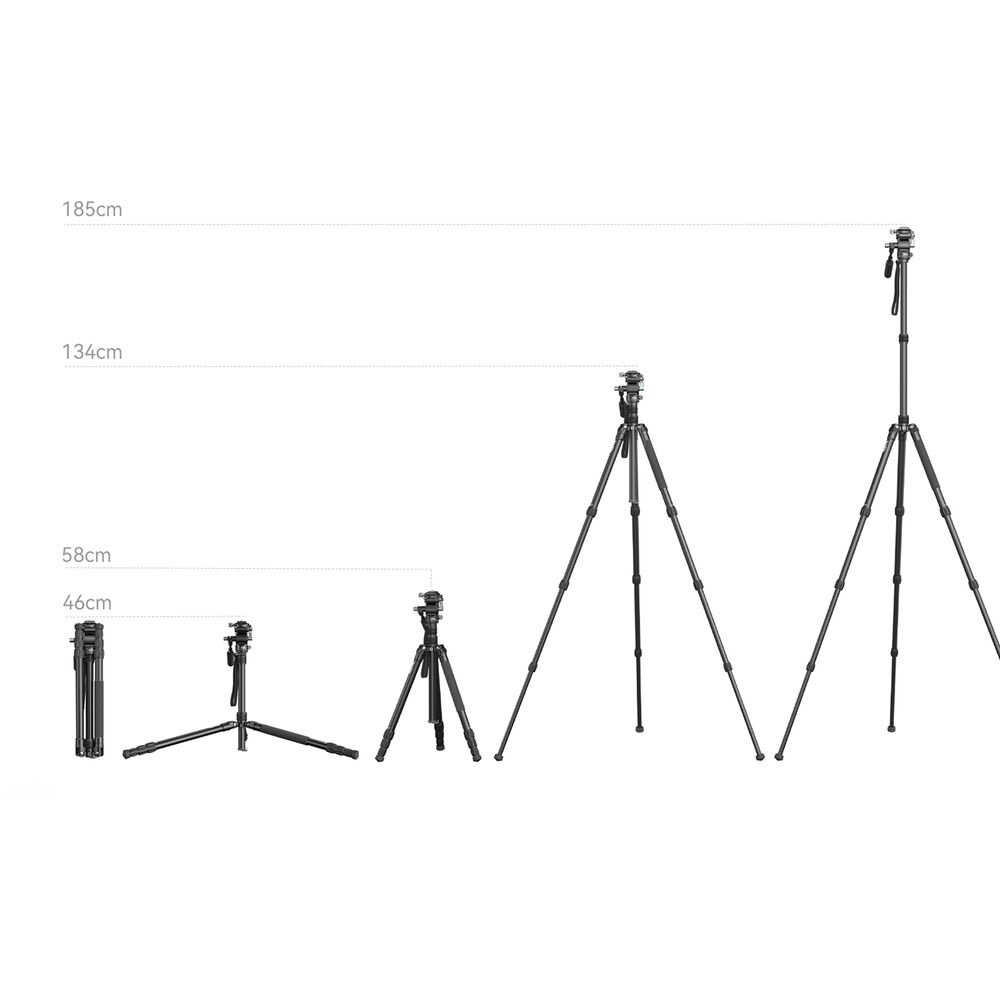 Tripé SmallRig CT195 FreeBlazer com Cabeça Fluida de Vídeo 09
