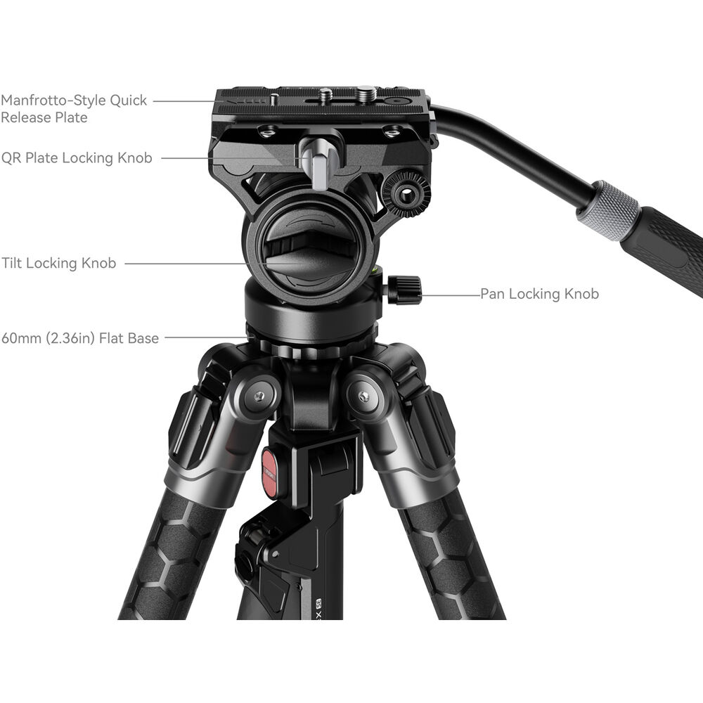 Tripé SmallRig x Potato Jet TRIBEX SE com Cabeça Hidráulica 02