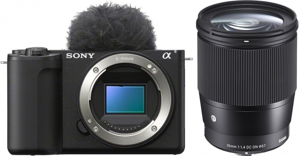 Câmera Mirrorless Sony ZV-E10 com Lente Sigma 16mm f/1.4 DC DN Contemporary 01