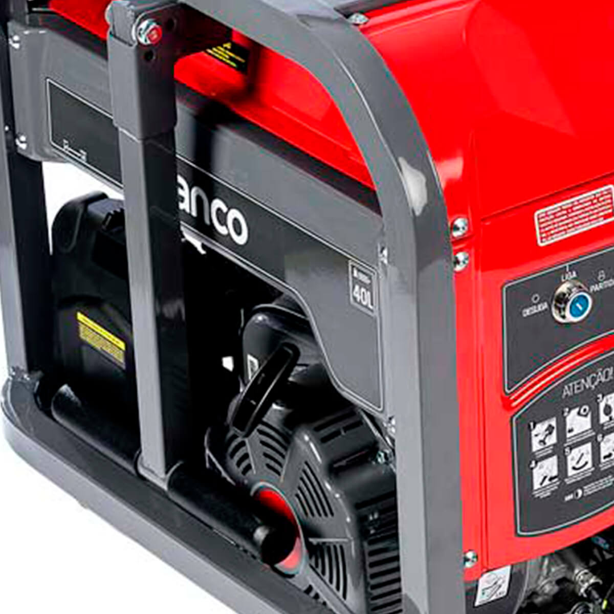 Gerador de Energia Branco B4T 13000E 13000W Partida Elétrica 90317290