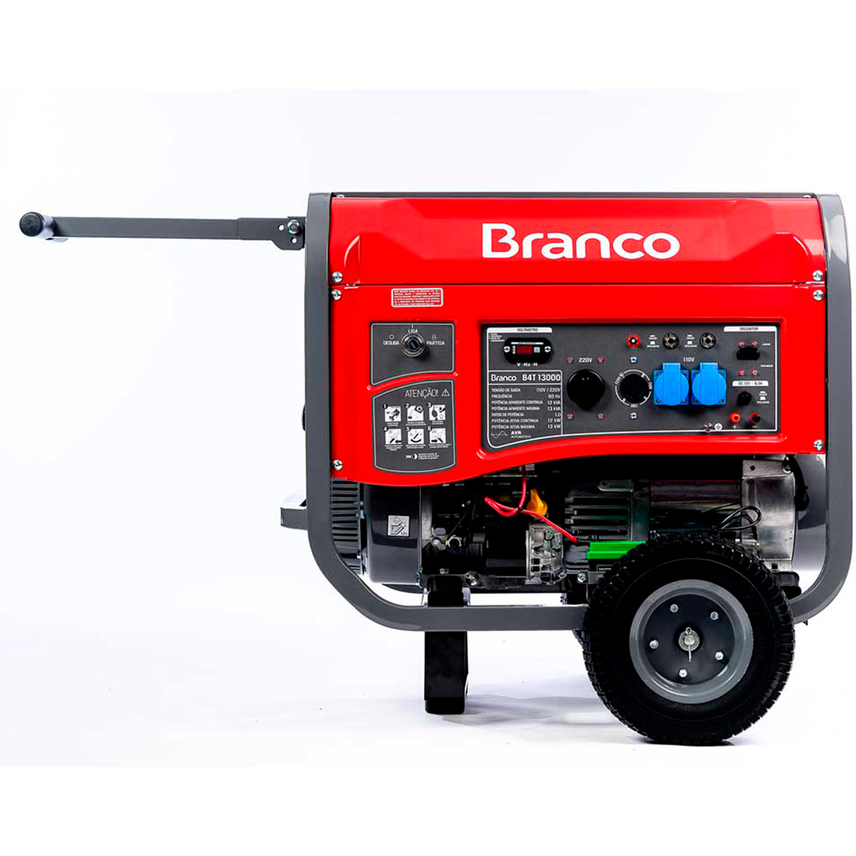 Gerador de Energia Branco B4T 13000E 13000W Partida Elétrica 90317290