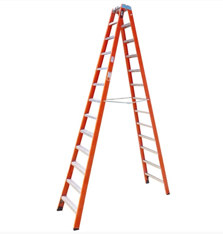 ESCADA DE FIBRA /ALUMINIO  TESOURA DUPLA 5,10M CÓD. 9305416