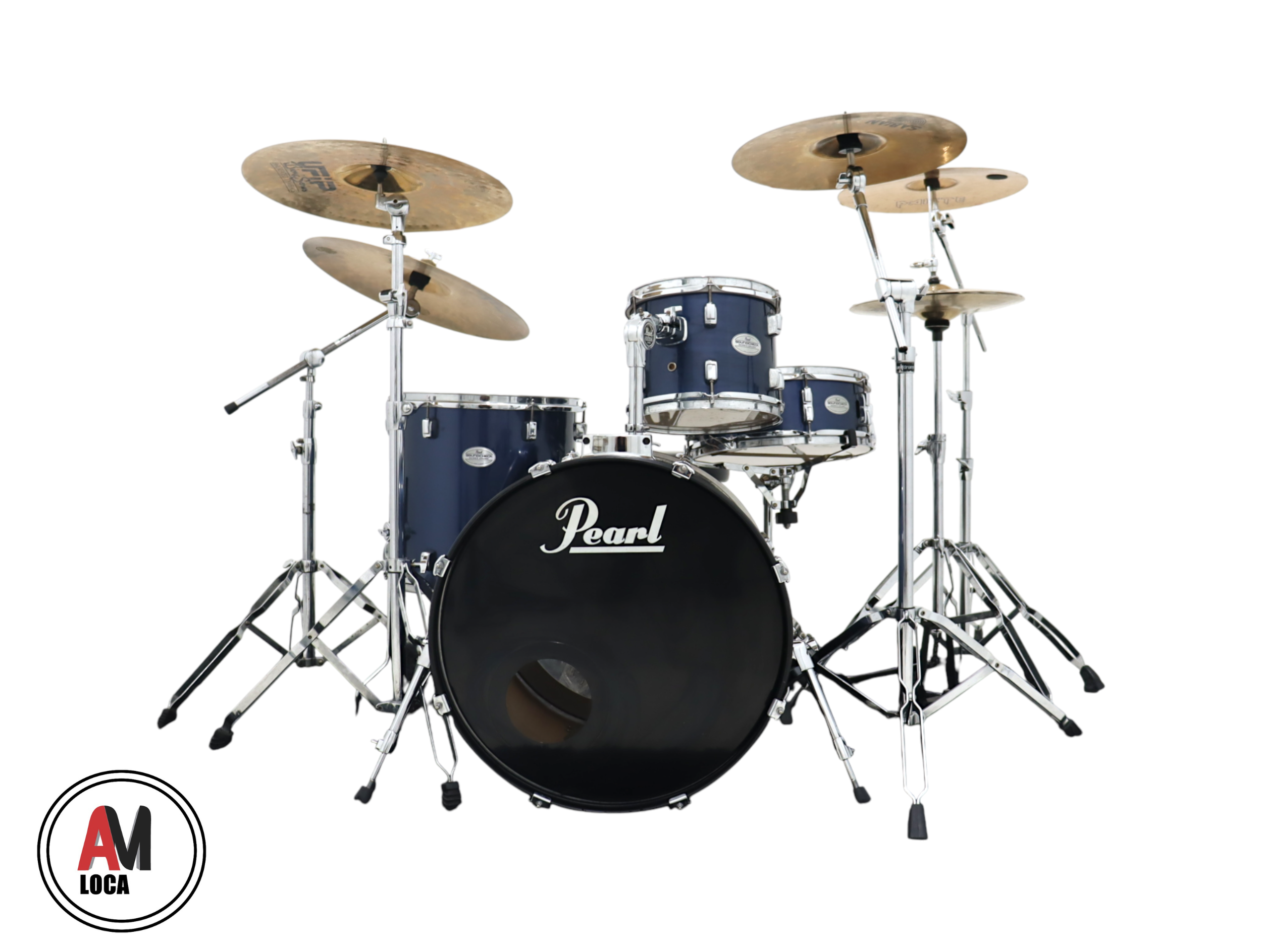 LOCAÇÃO BATERIA PEARL SOUND CHECK BB20 T10 T12 CX14 SD14 COMPLETA COD1946