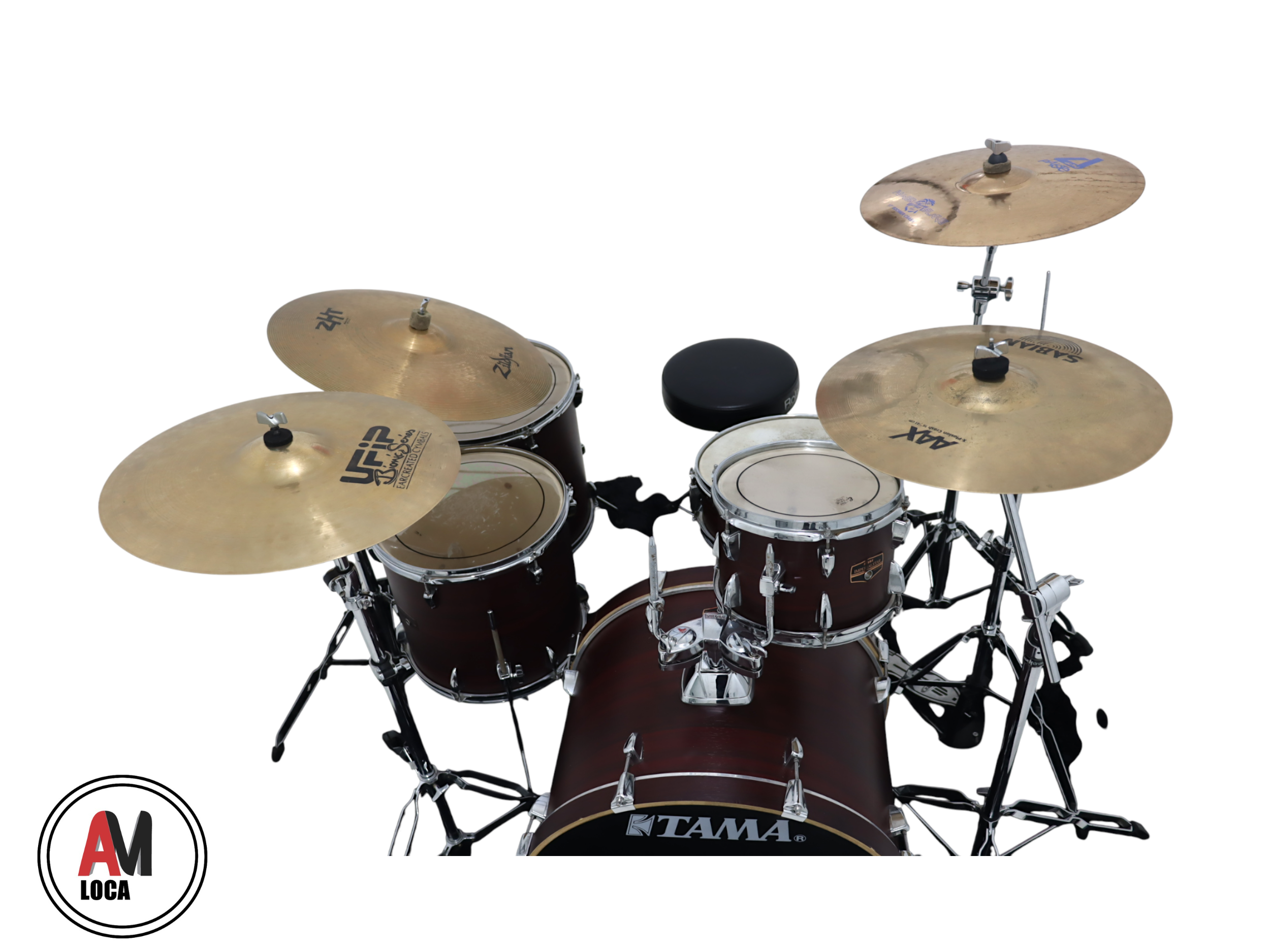 LOCAÇÃO BATERIA TAMA IMPERIAL STAR MAHOGANY BB22 T8 T10 CX14 SD14 SD 16 COMPLETA COD1947