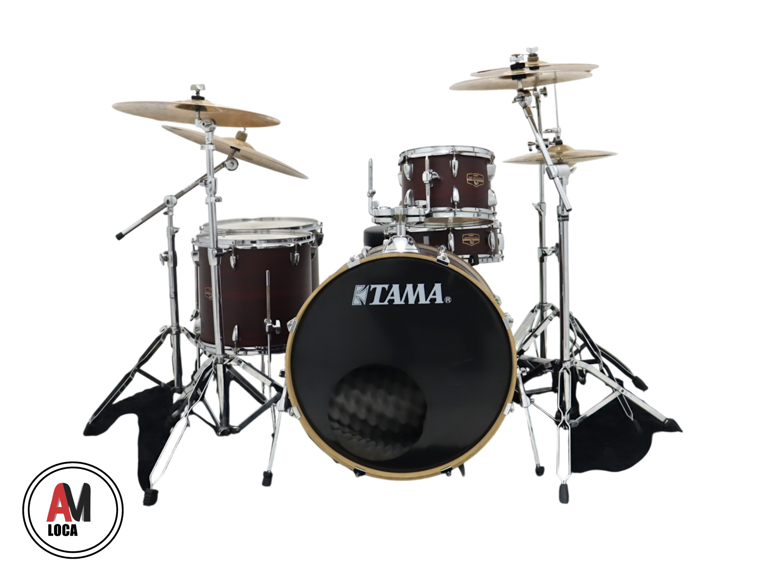 LOCAÇÃO BATERIA TAMA IMPERIAL STAR MAHOGANY BB22 T8 T10 CX14 SD14 SD 16 COMPLETA COD1947